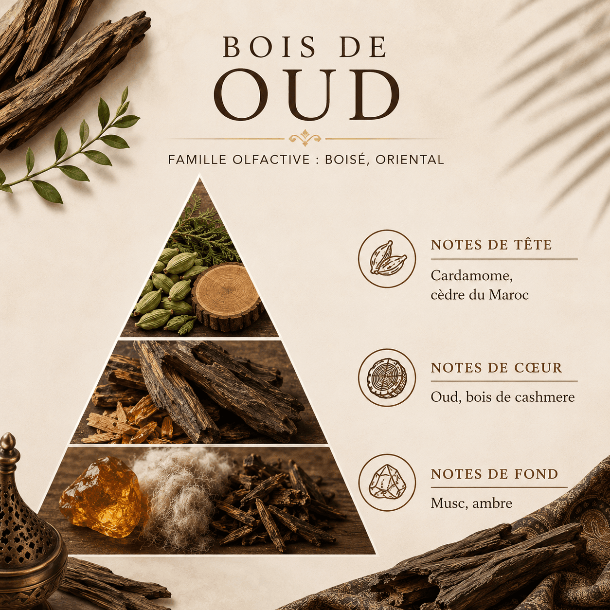 Bougie en cire végétale sans paraffine ni toxines VerdePure 1 Bougie Bois de Oud