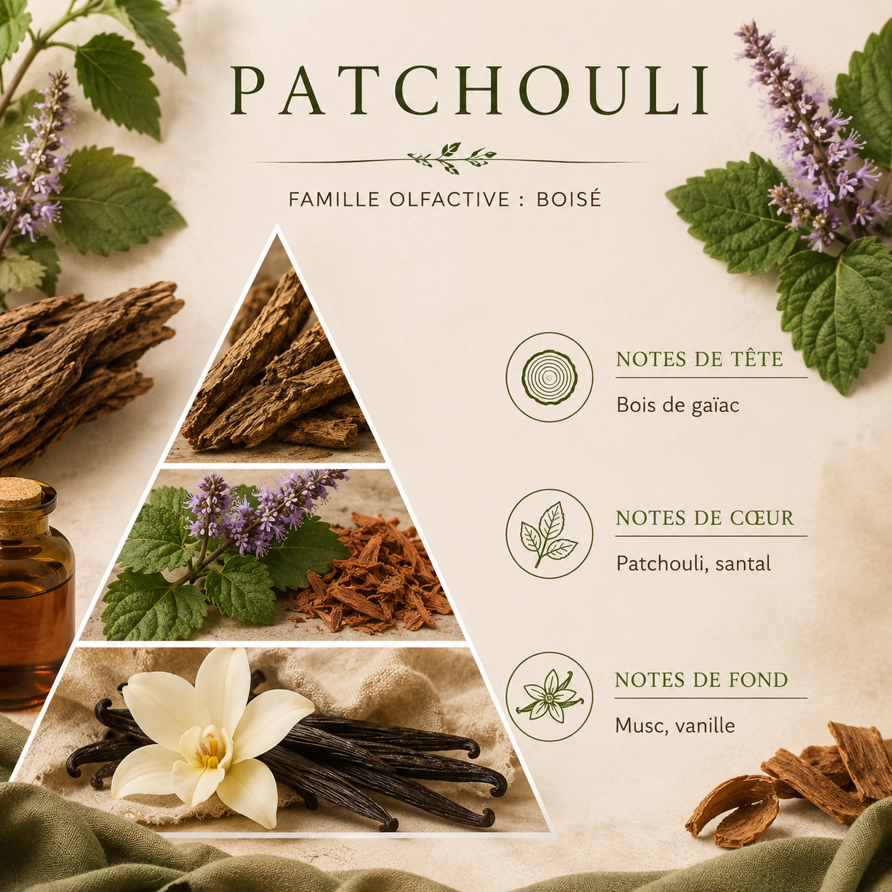 Parfum d'ambiance non toxique patchouli